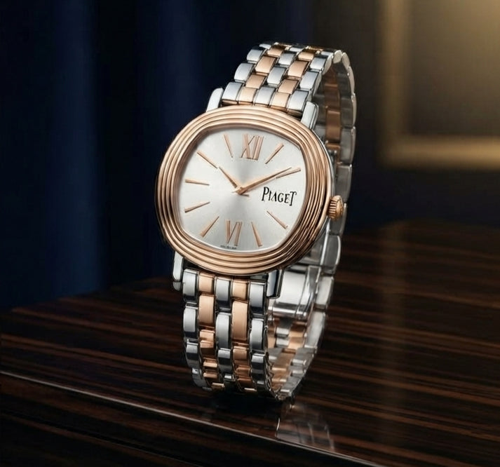 Women's Piaget Vintage Oval Cushion-Shaped Luxury Wristwatch Series