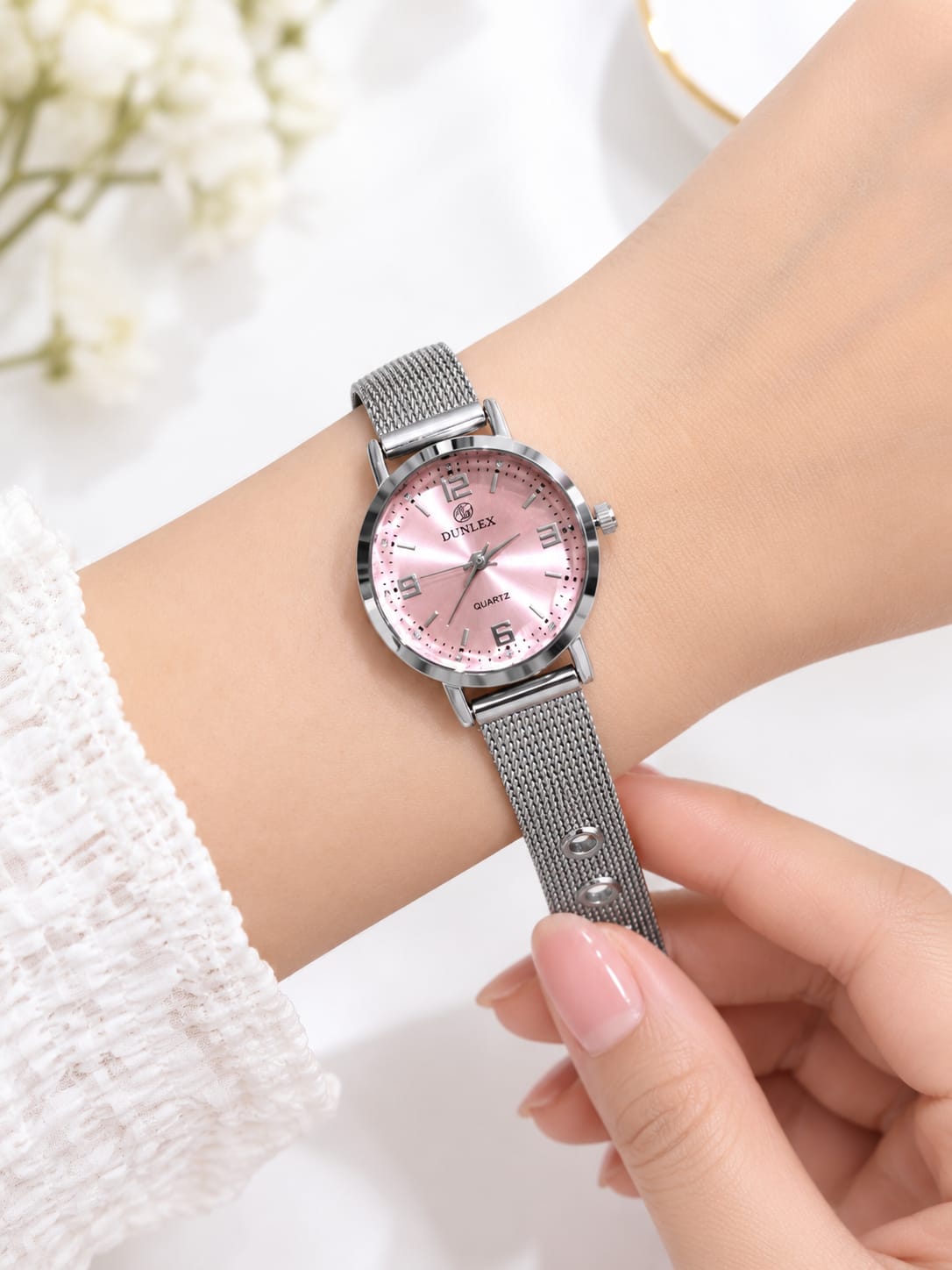 Ladies Watch with Silver Mesh Strap  – Elegant Fashion Watch for Women